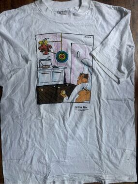 VTG 1988 The Far Side Lobster Pot T Shirt XL Oneita Power-T Single Stitch USA